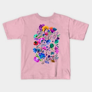 You got this girl watercolor with folk flowers Kids T-Shirt